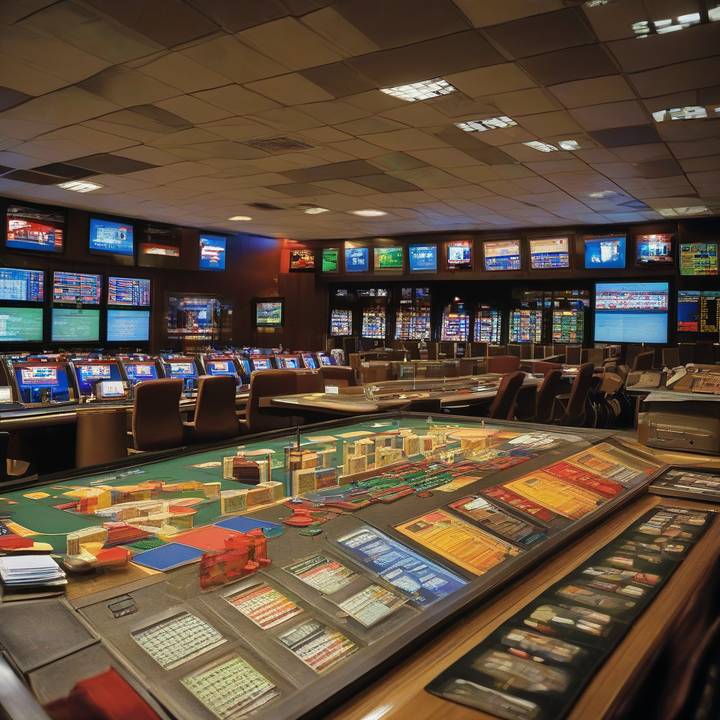 Dutch regulators reviewing documents at a gambling operator's office.