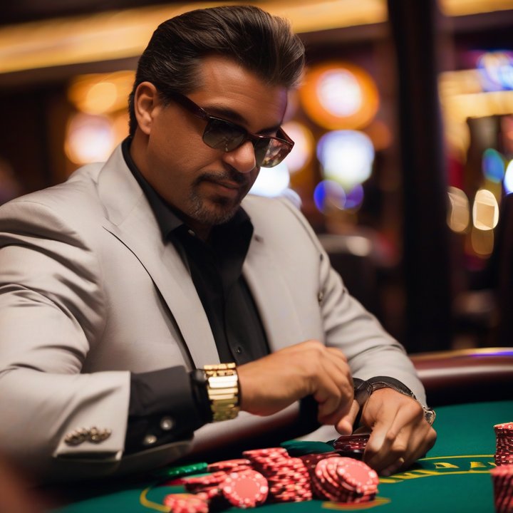 Ferenc Deak holds $1K PLO Mystery Bounty bracelet after winning tournament.