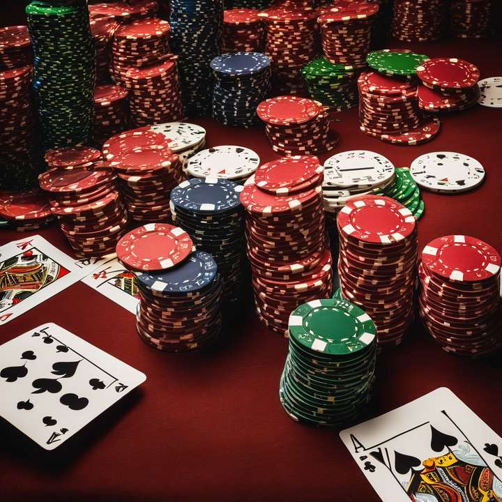 Kenny Hallaert stacks chips at 2025 WSOP Main Event table.