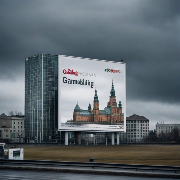 Lithuanian government officials announcing new gambling advertising restrictions.