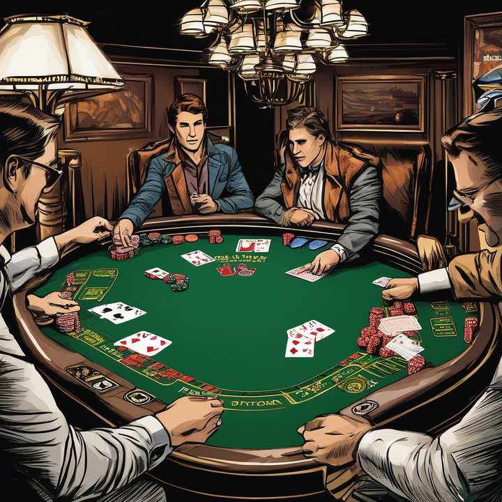 Poker players competing in the PokerStars Mystery Bounty Series tournament.