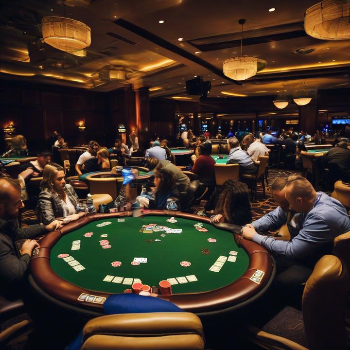 Poker players compete at PokerStars WCOOP Boot Camp tournament table.